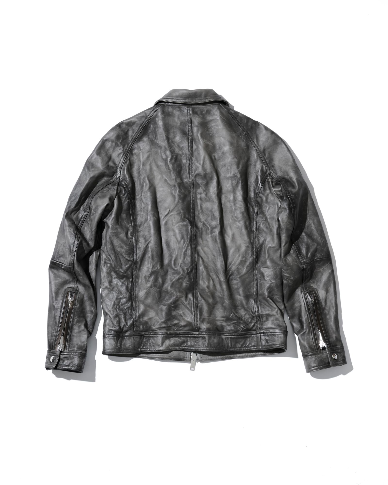 ☆先行予約販売☆ Emmeti x ACANTHUS レザージャケット /  "GIACOMO" Aged Edition  / GREY 【LM2602】