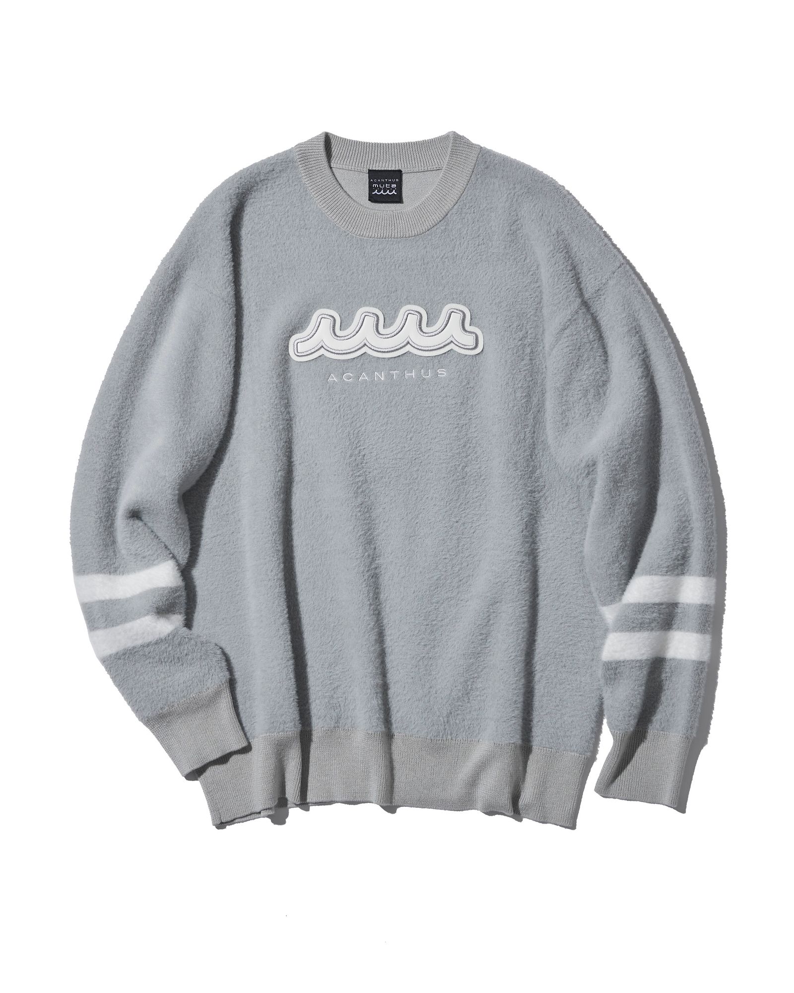 ☆先行予約販売2025年10月下旬～11月下旬頃入荷予定☆ ACANTHUS × muta MARINE / muta Fur Knit Crewneck / ニット / GRAY 【MA2544】
