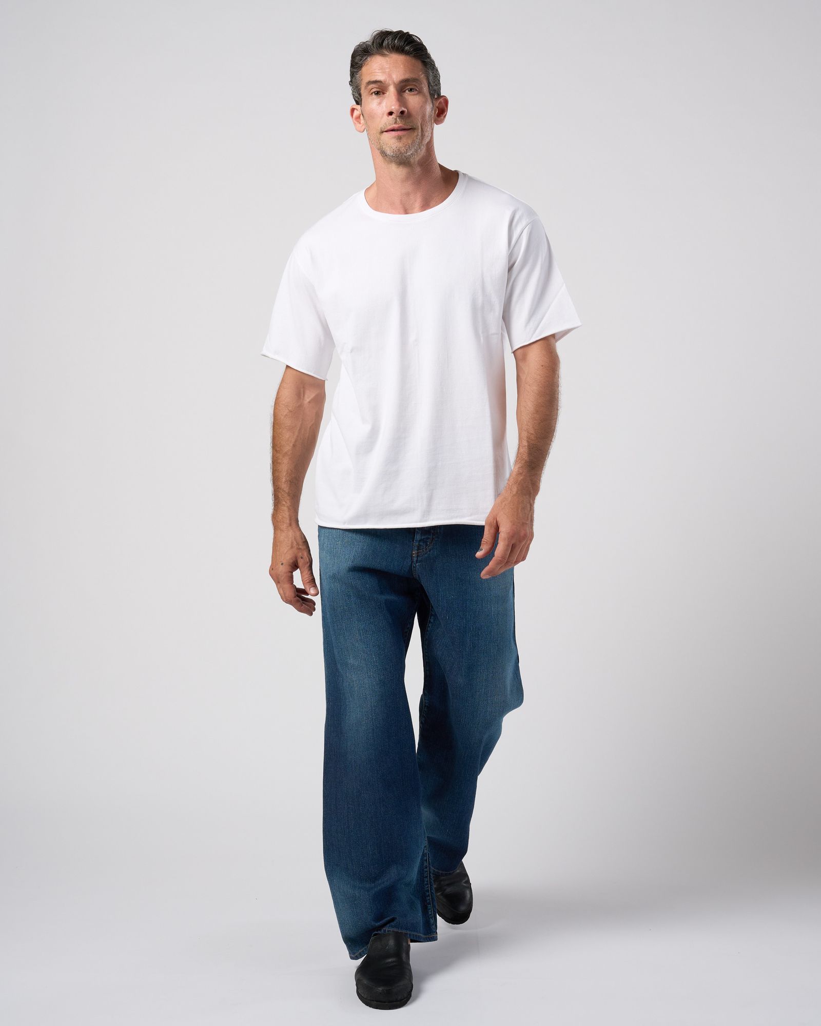☆先行予約☆ wjk  / カットオフクルーネック半袖Tシャツ / cut-off crew-neck S/S / white【7001 js01k】