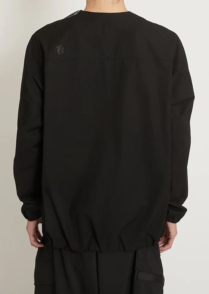KREVA×GHOST ALMOSTBLACK / WOVEN DWR LONG SLEEVE PONCHO / BLACK [KRVGAB-C-1-1]