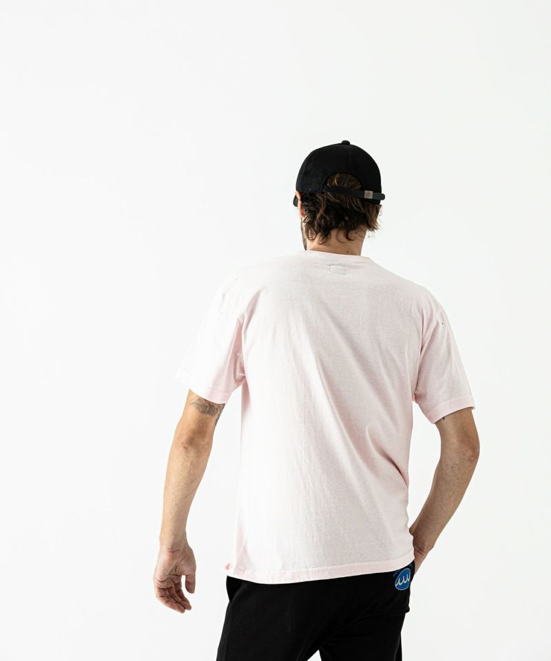 ACANTHUS x muta MARINE / Rainbow Stencil Logo Tee / Tシャツ / PINK