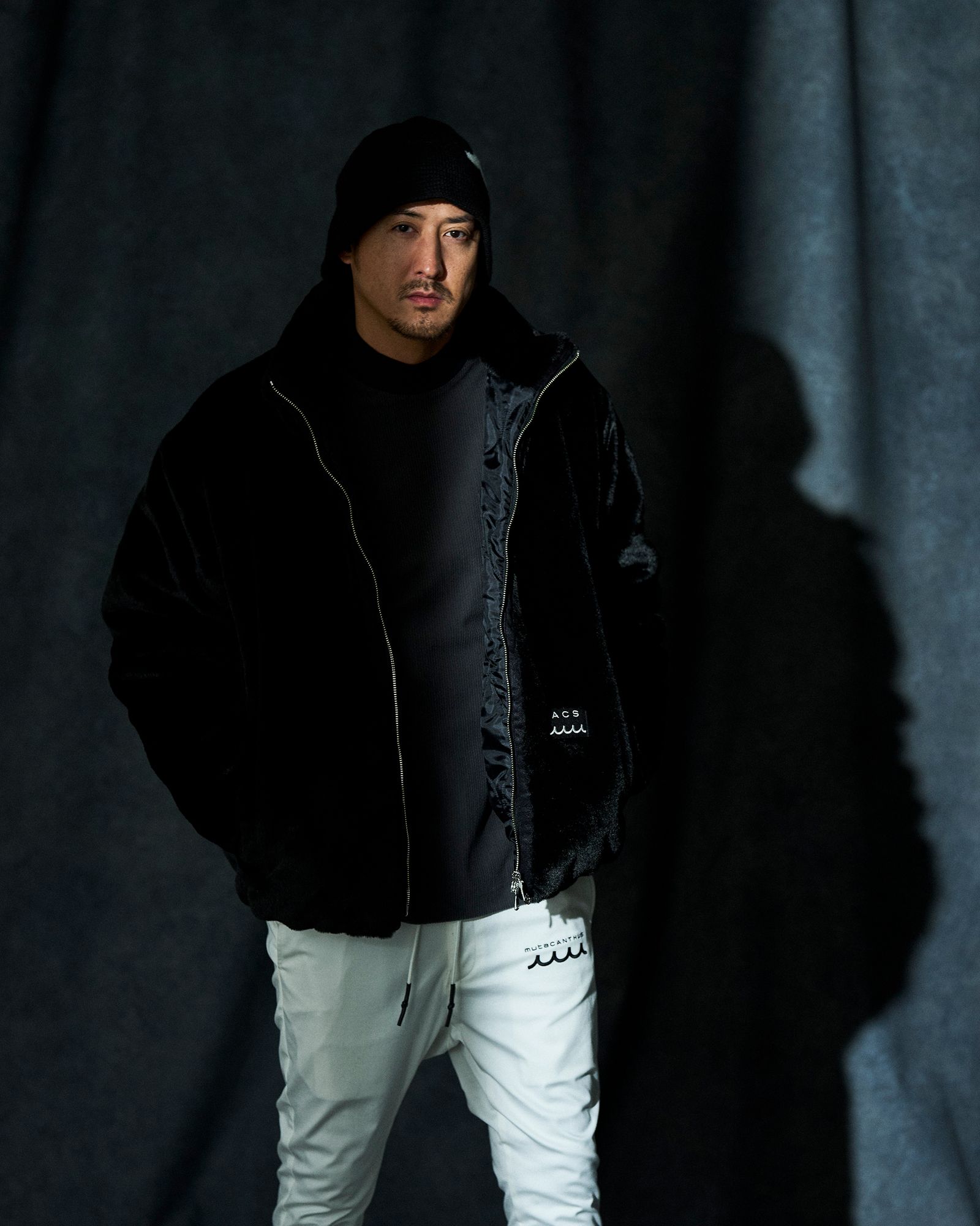 ☆先行予約☆ muta MARINE × ACANTHUS / フェイクファージャケット / Faux Fur Jacket / BLACK 【MA2650】