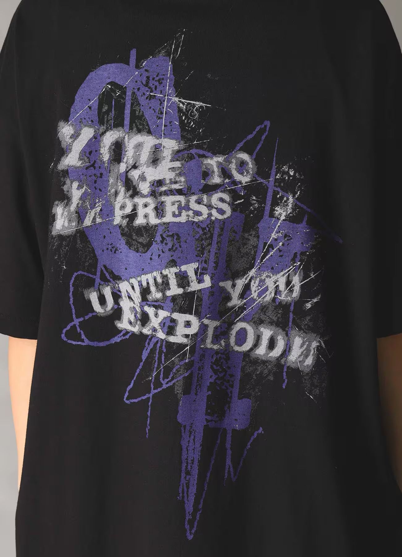 JERSEY MESSAGE T-SHIRT / BLACK [GK-T73-070-2]