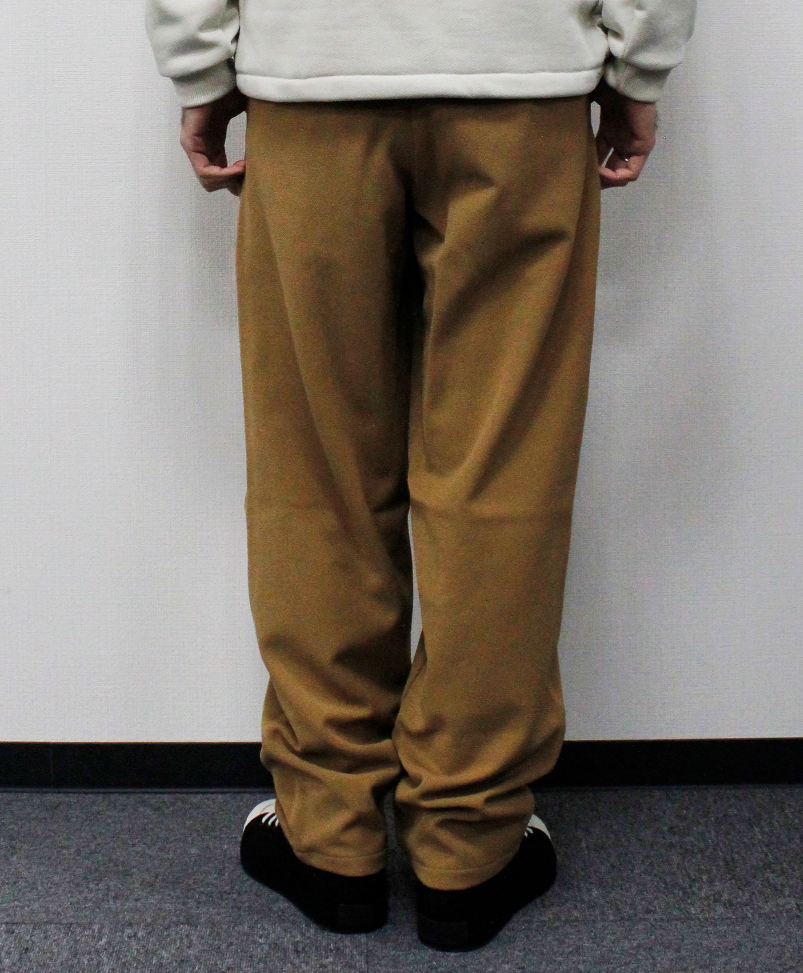 VISLYカシミヤタッチワンタックワイドパンツ / キャメル[65512]