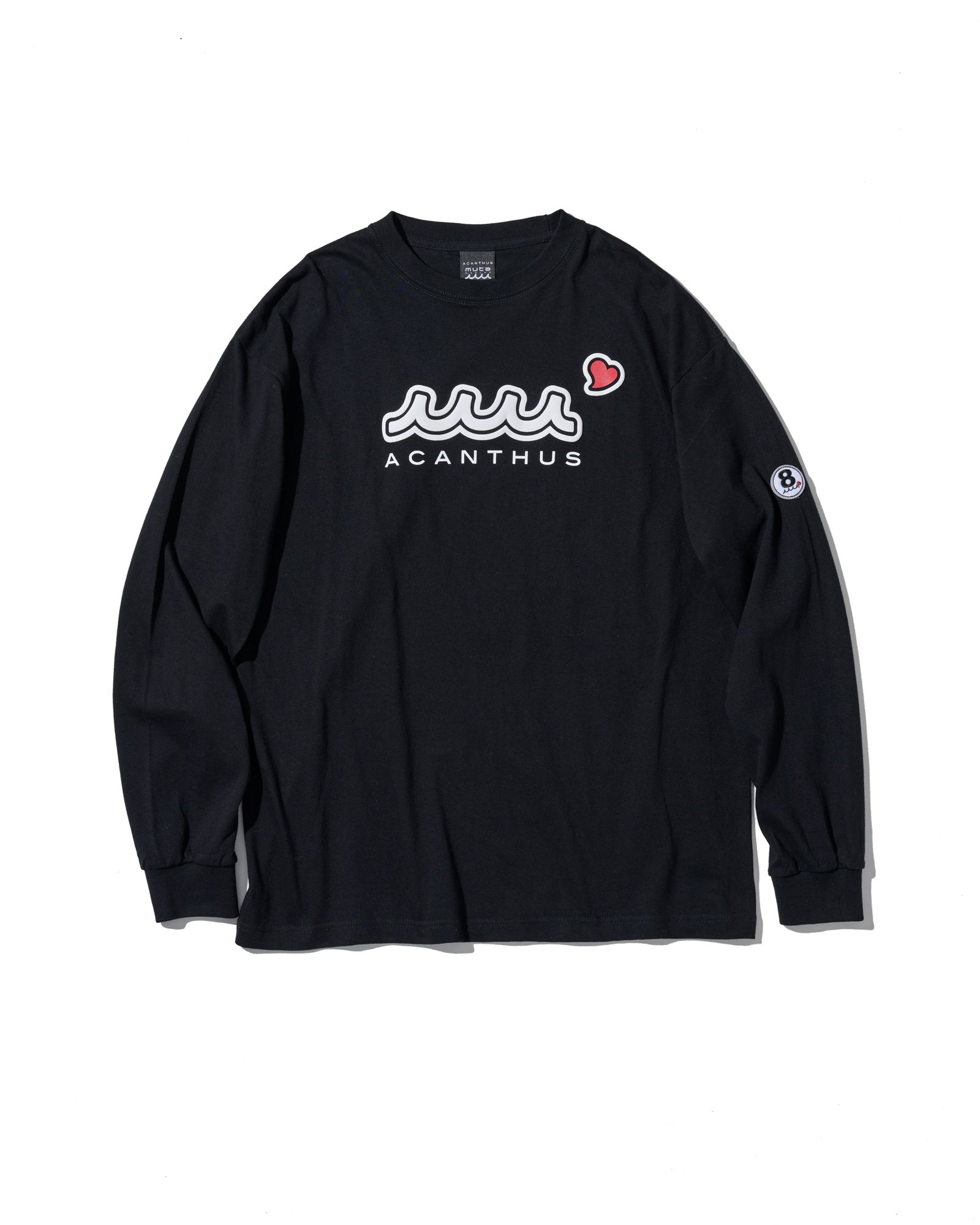 ☆先行予約☆ muta MARINE × ACANTHUS / スイートエクストラロゴロングスリーブTEE / Sweet Extra Logo L/S Tee / BLACK 【MA2698】