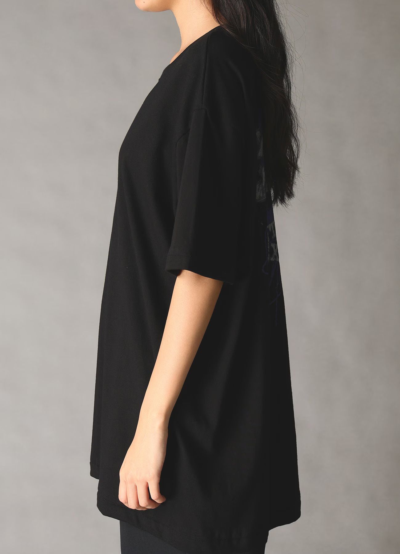 JERSEY MESSAGE T-SHIRT / BLACK [GK-T73-070-2]