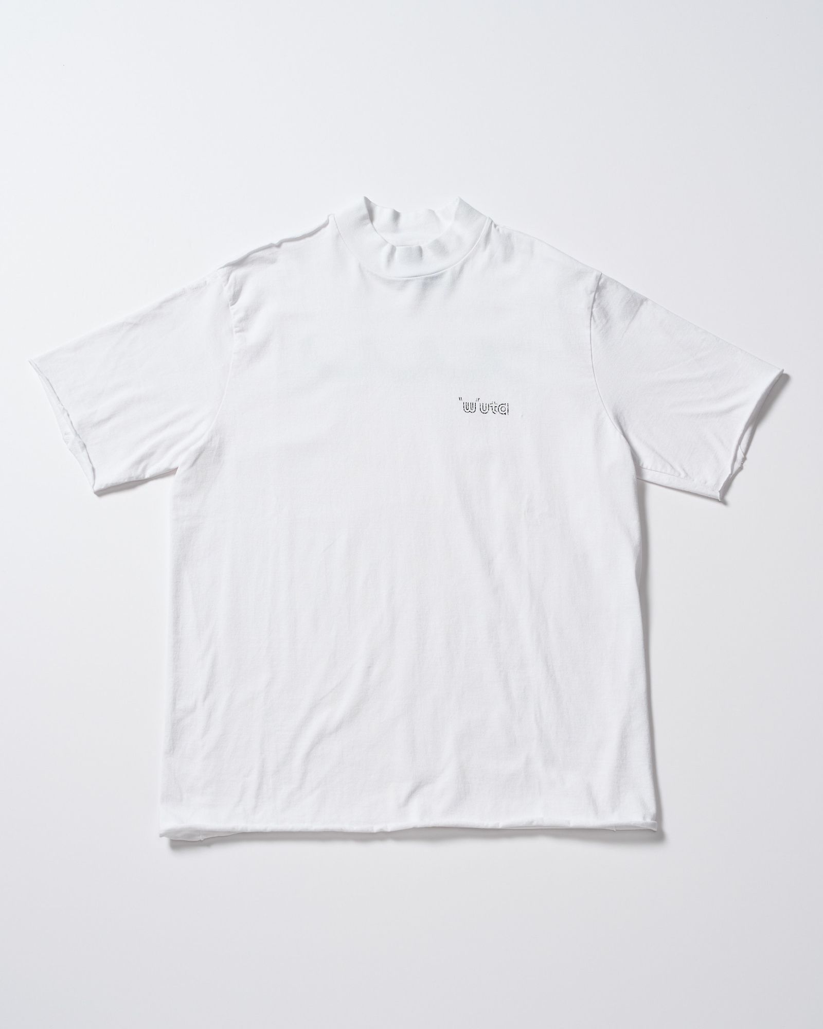 ☆先行予約☆ muta × wjk  / カットオフ モックネックシャツ / cut-off mock S/S(printed) / WHITE [704 mw03i]