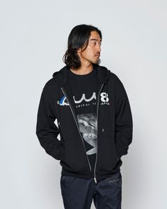 ☆先行予約☆muta MARINE × ACANTHUS  / スーベニアジップアップスウェットフーディー / ジップパーカー /  Souvenir Zip-up Hooded Sweatshirt / BLACK【MA2712】