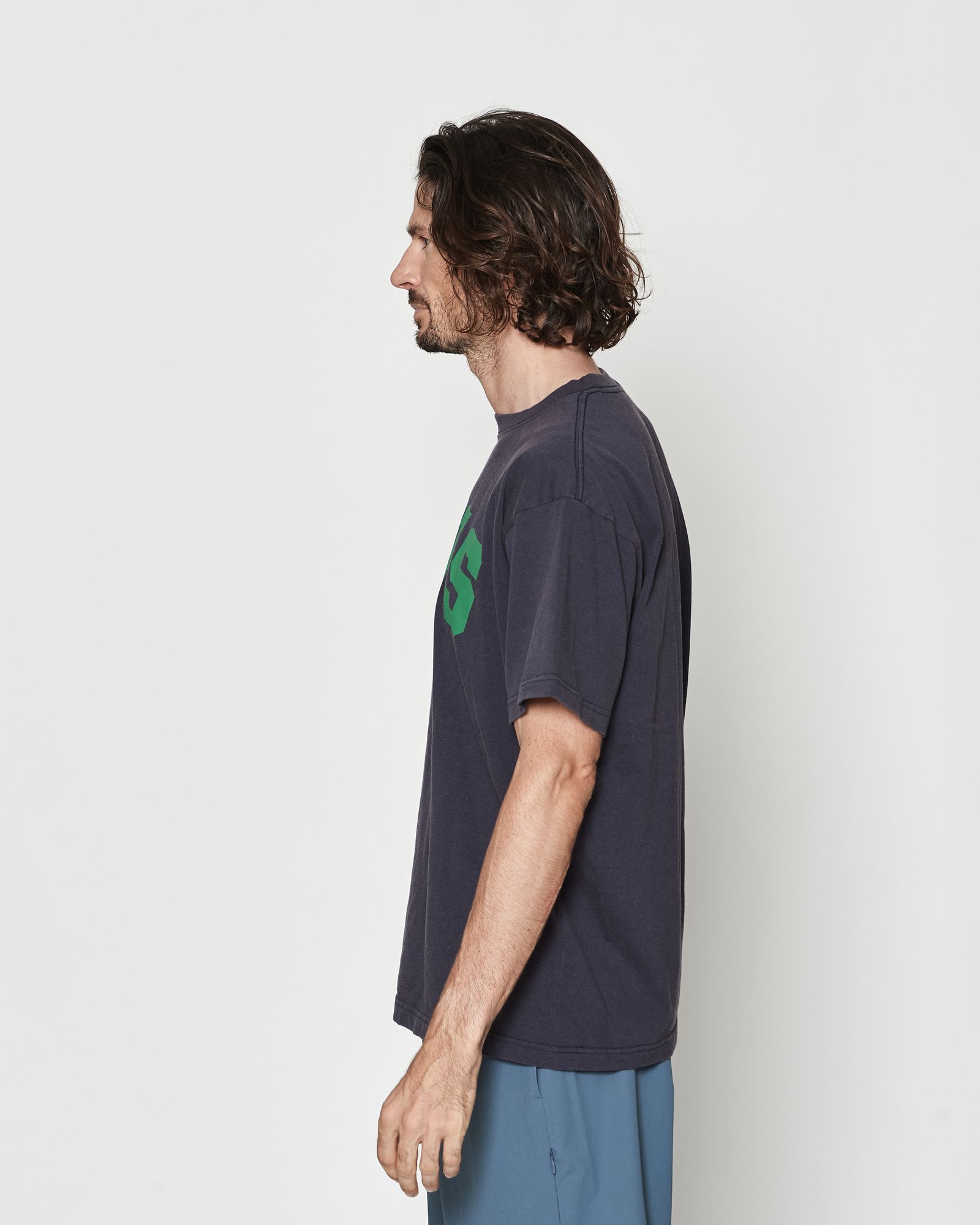 ☆先行予約☆ カレッジロゴTシャツ  /  Aging College Logo Tee / NAVY【CT2601】