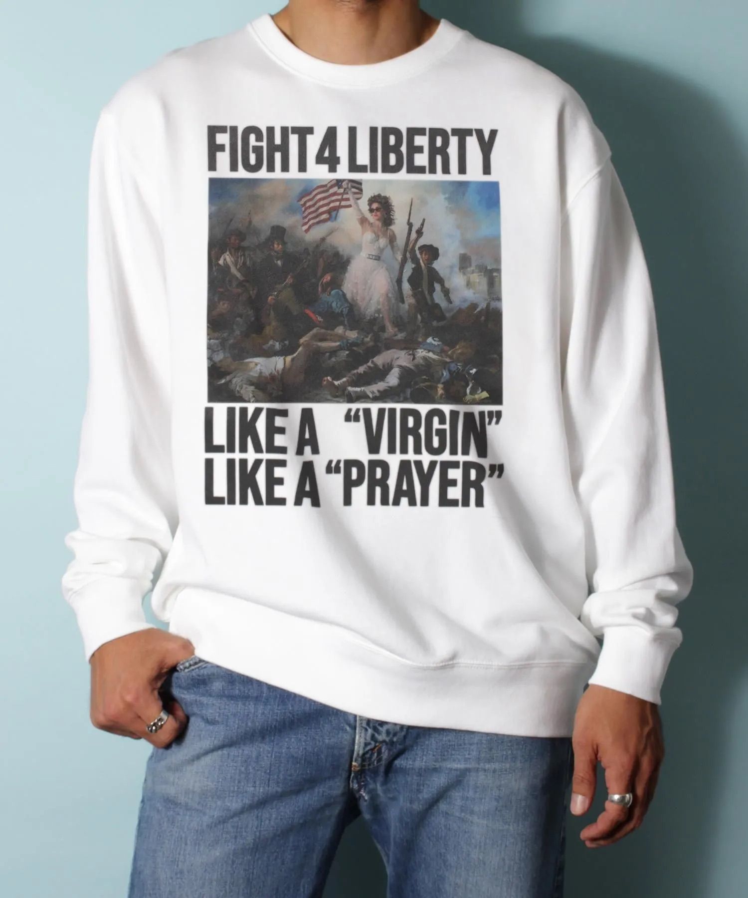 [Liberty Leading the People] ライト・スウェット・クルーネック / トレーナー / WHITE [263424MD]