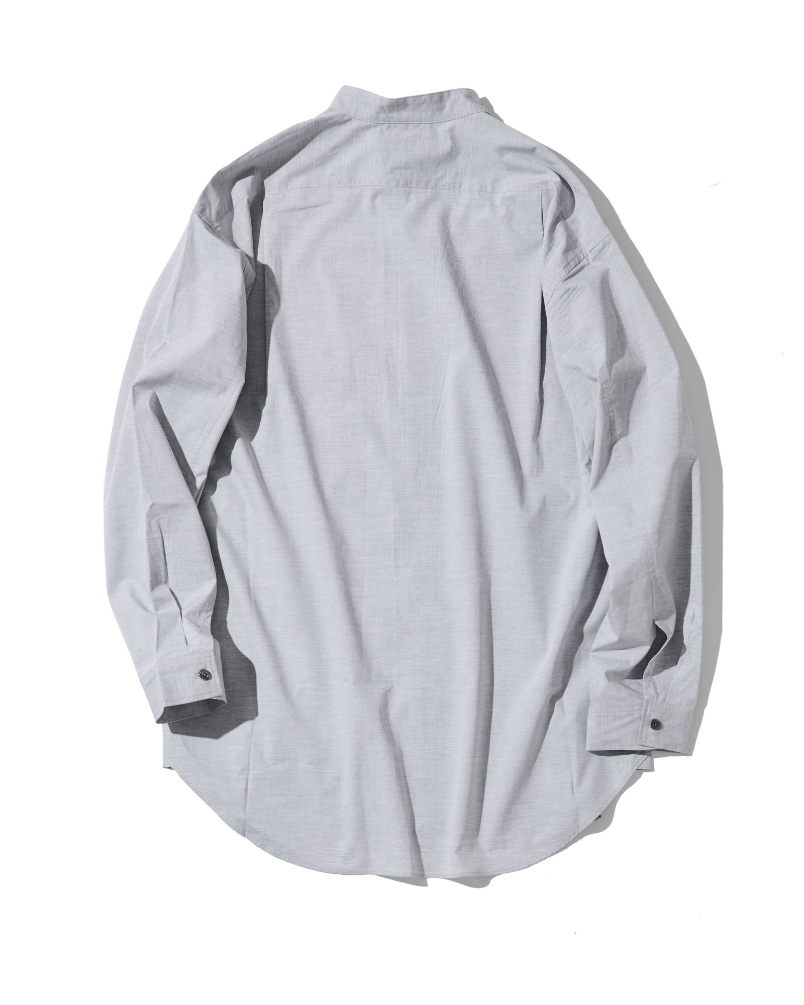 ☆先行予約☆ オーバーサイズバンドカラーシャツ / Oversized Band Collar Shirt / GREY【SH2602】