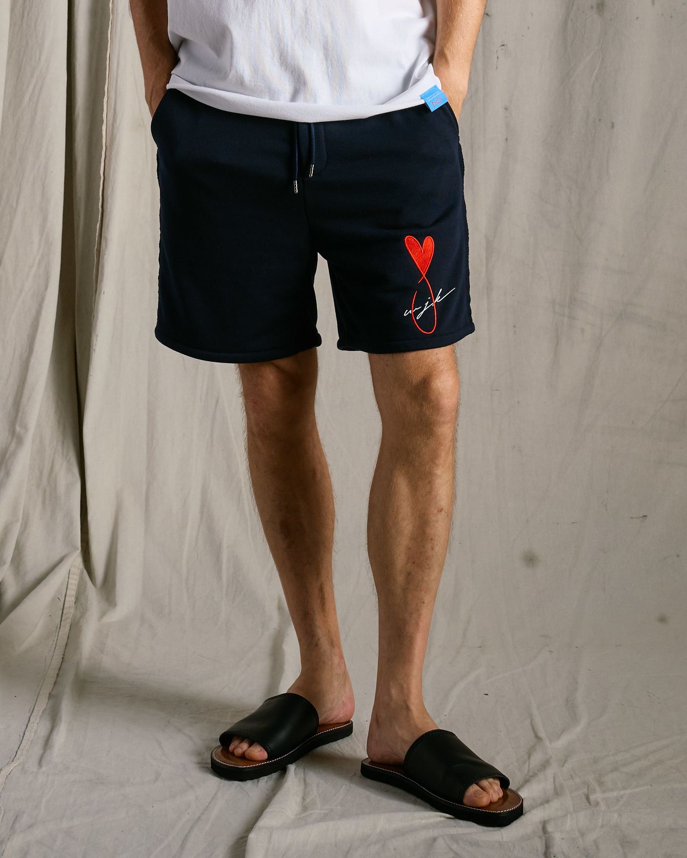 ☆先行予約☆Maison Honoré Paris× wjk  / ハートフィッシュフレンチテリーショーツ / heart fish dry french terry shorts / navy【505 hw03k】