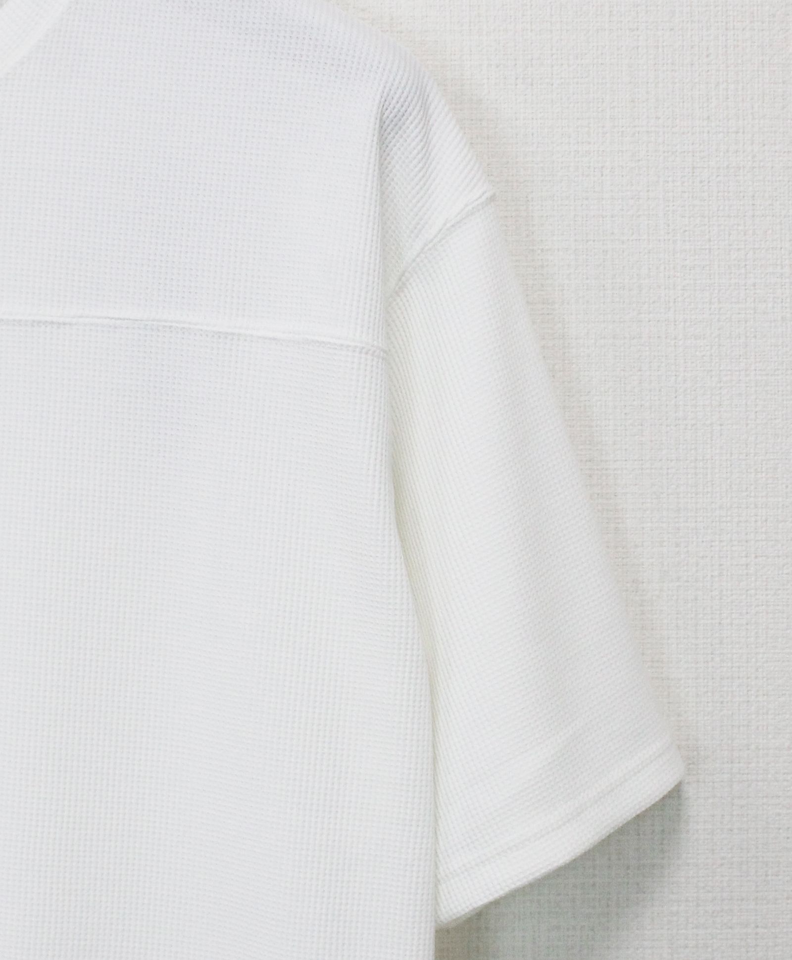 マルーデコットン30sワッフル 半袖Tシャツ  / ホワイト [76003]