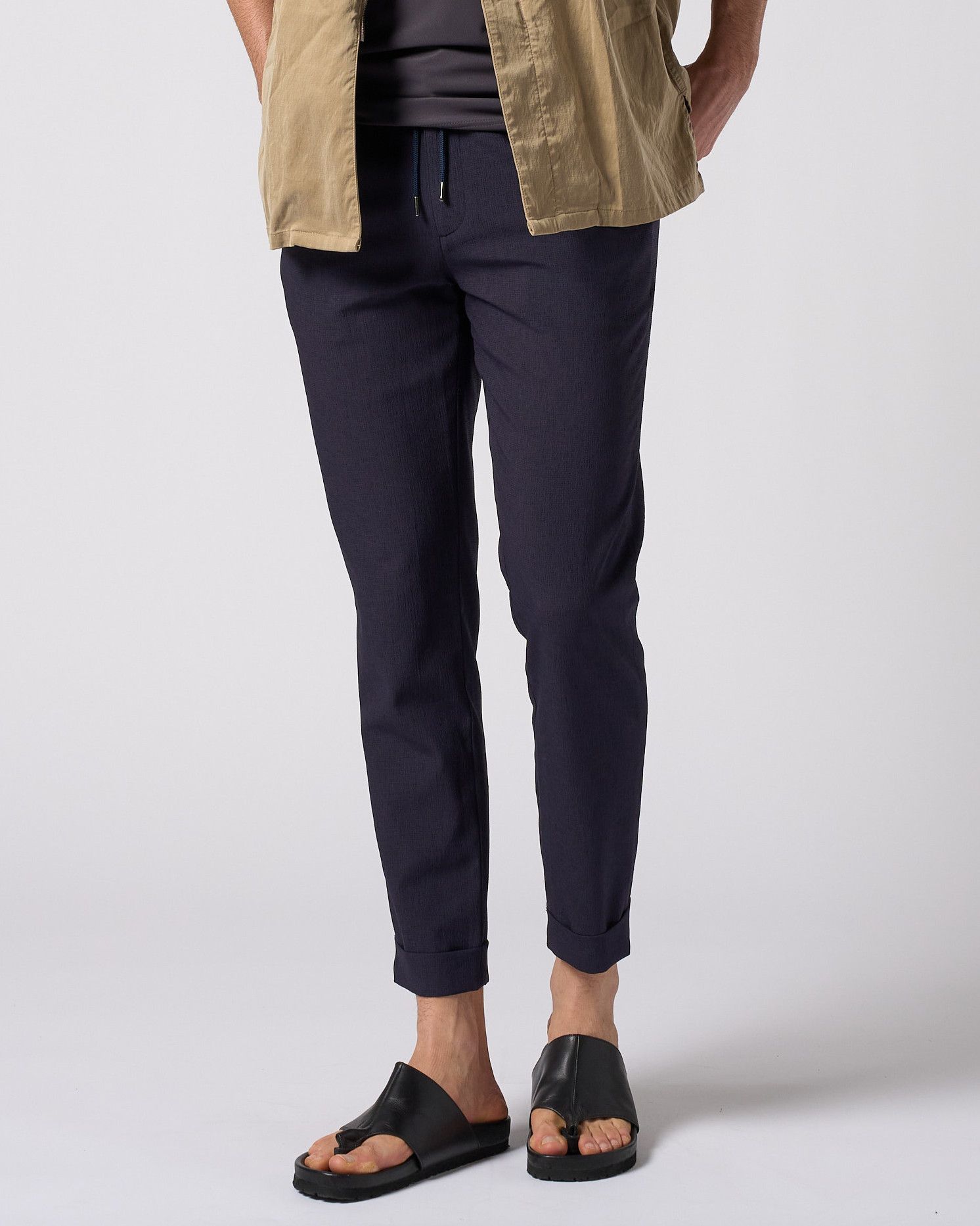 ☆先行予約☆ タックスリムスラックス /  tuck slim slacks / NAVY [5219 pe51i]