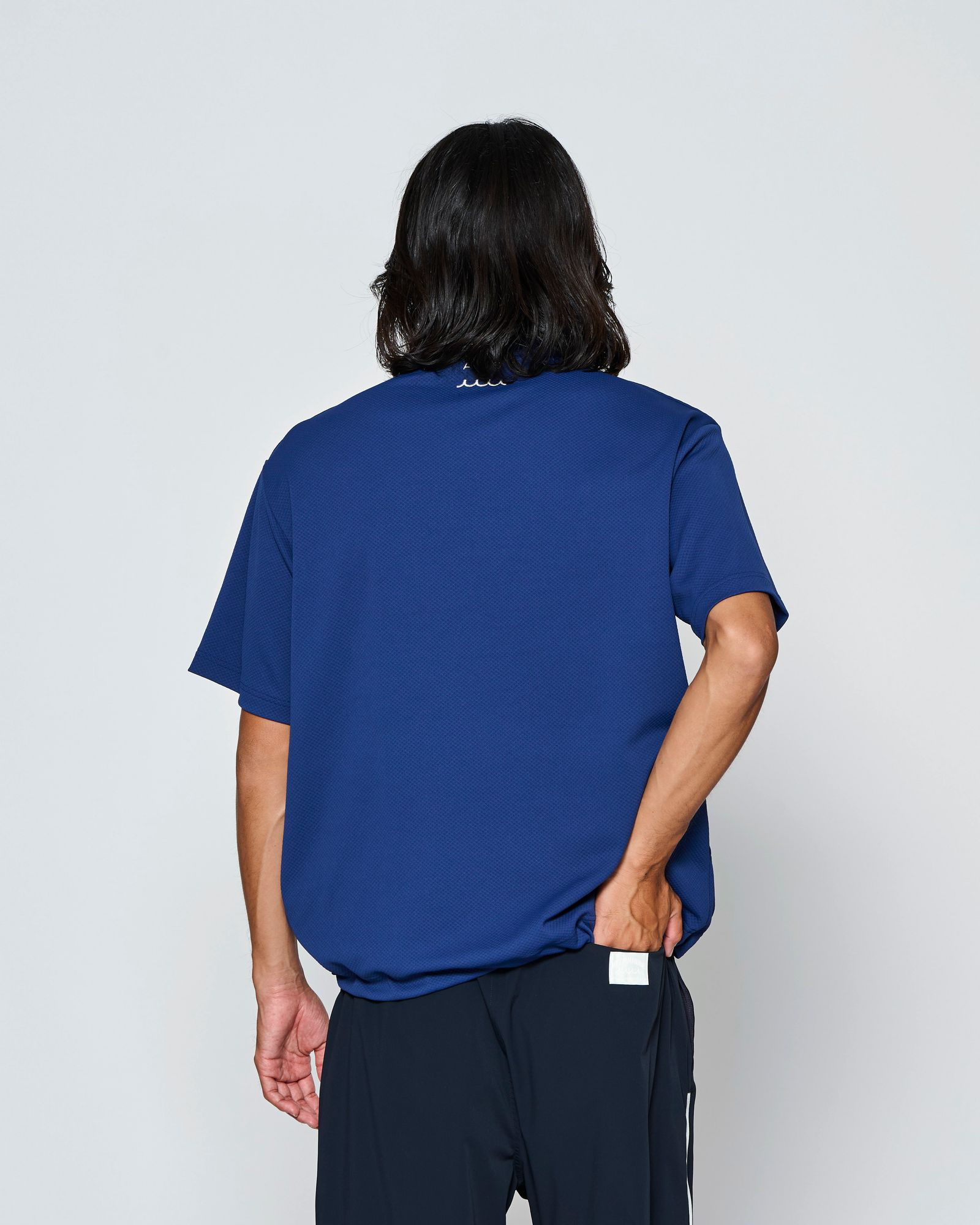 ☆先行予約☆muta MARINE × ACANTHUS  / スタンドカラーS/Sトップ /  Stand Collor S/S Top / NAVY【MA2709】