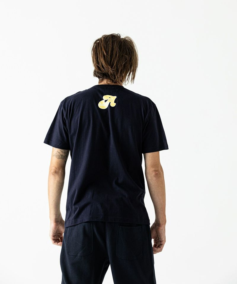 ACANTHUS x muta MARINE / muta College Logo Tee / カレッジロゴTシャツ / NAVY