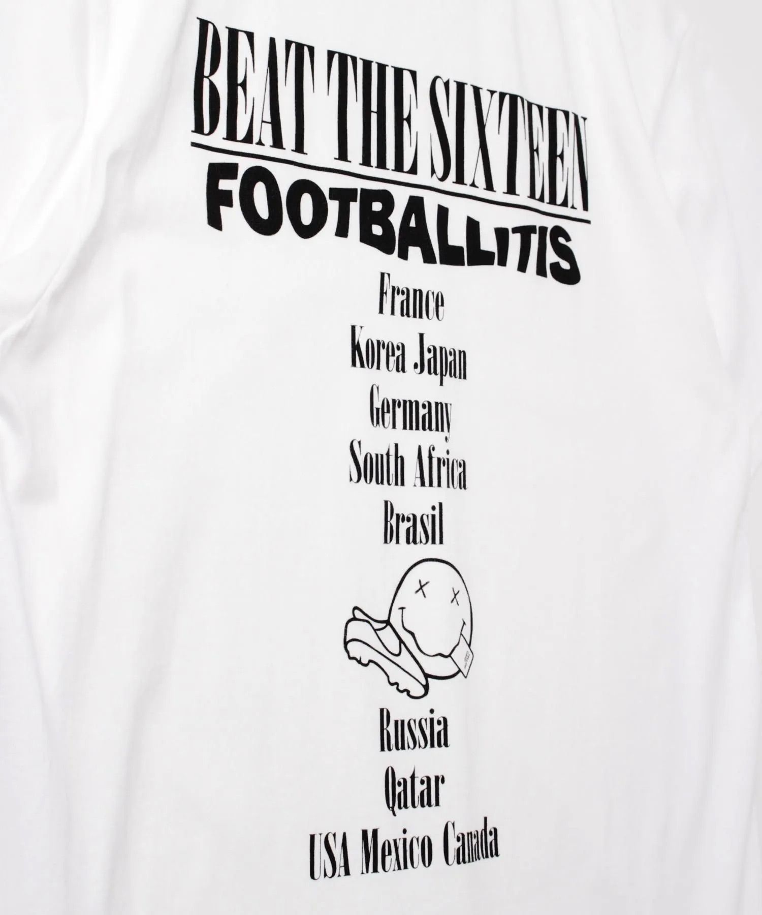 【FOOTBALLITIS】[SMILEY] Tシャツ / WHITE [261321NV]