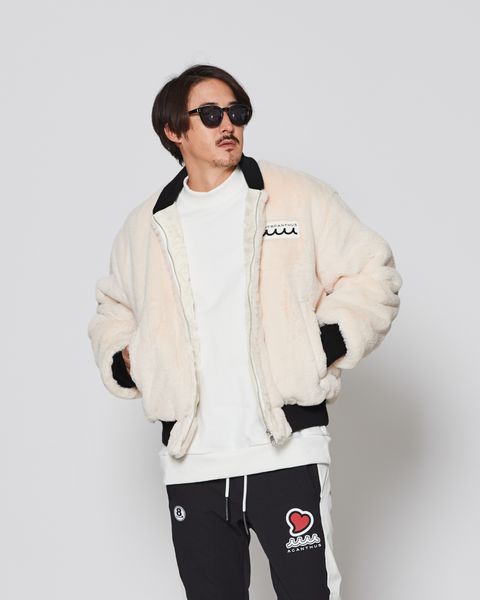 muta MARINE × ACANTHUS  / muta Faux Fur Bomber Jacket  / ファーボンバージャケット / WHITE 【MA2530】