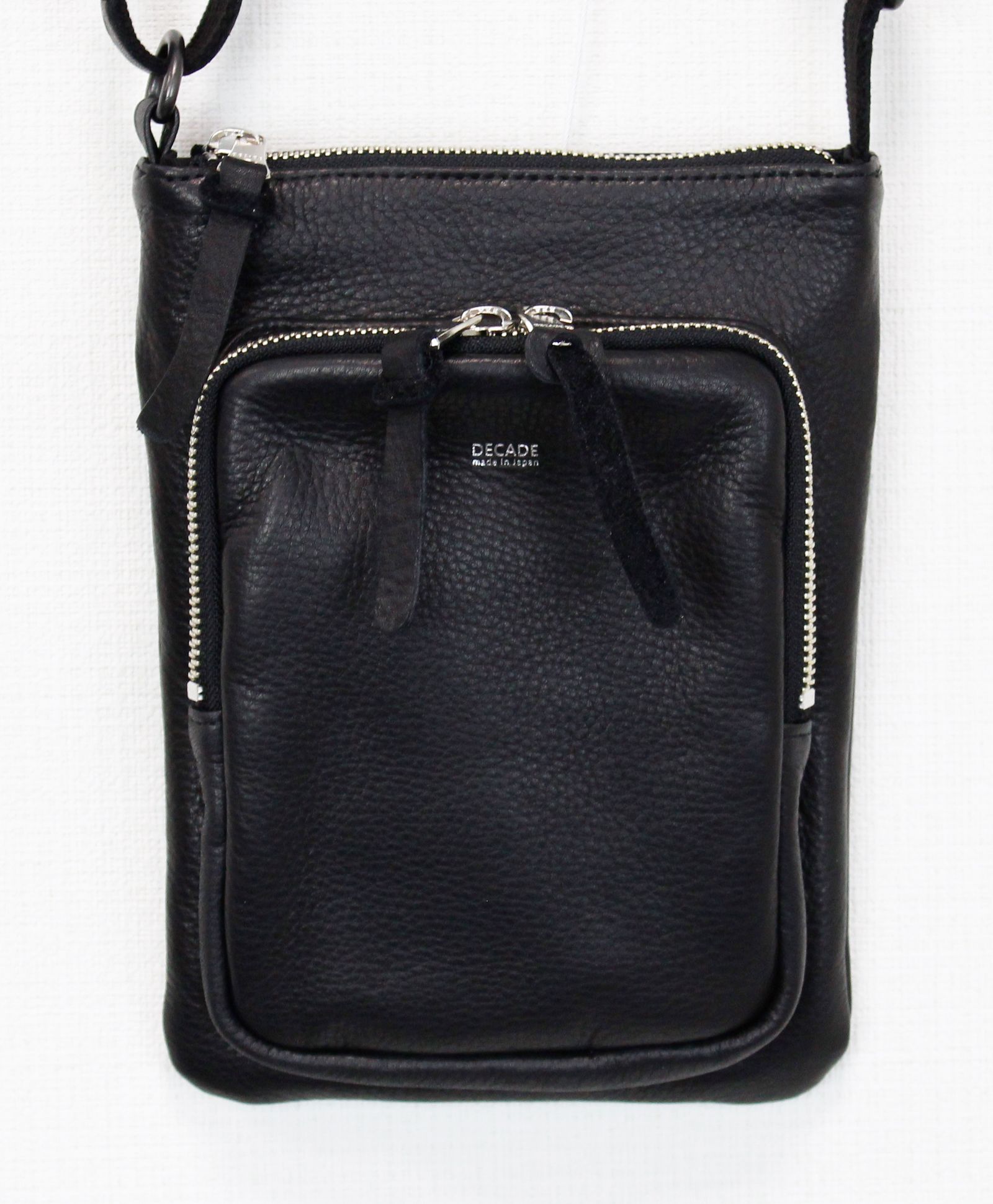 オイルドカウレザー・ミニショルダーバッグ / Oiled Cow Leather Mini Shoulder / BLACK [DCD-01357]