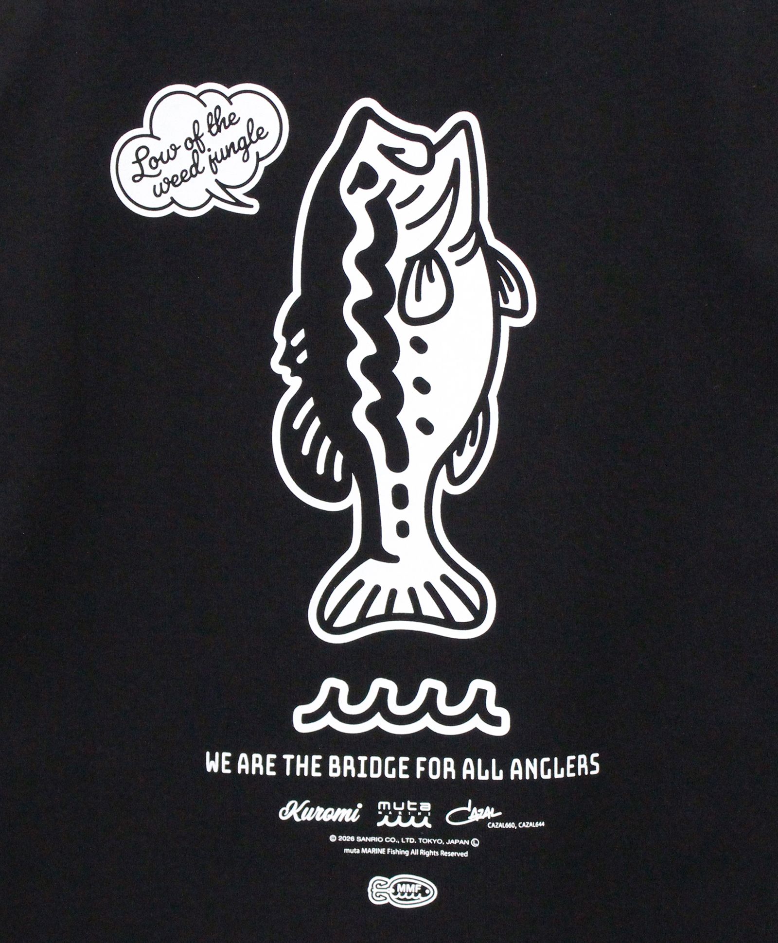 Kuromi × muta MARINE Fishing ストレッチロングスリーブTシャツ / ブラック [MFMP-434779]