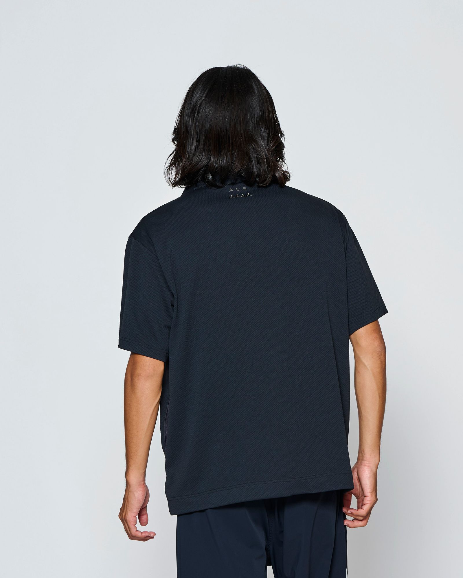 ☆先行予約☆muta MARINE × ACANTHUS  / スタンドカラーS/Sトップ /  Stand Collor S/S Top / BLACK【MA2709】