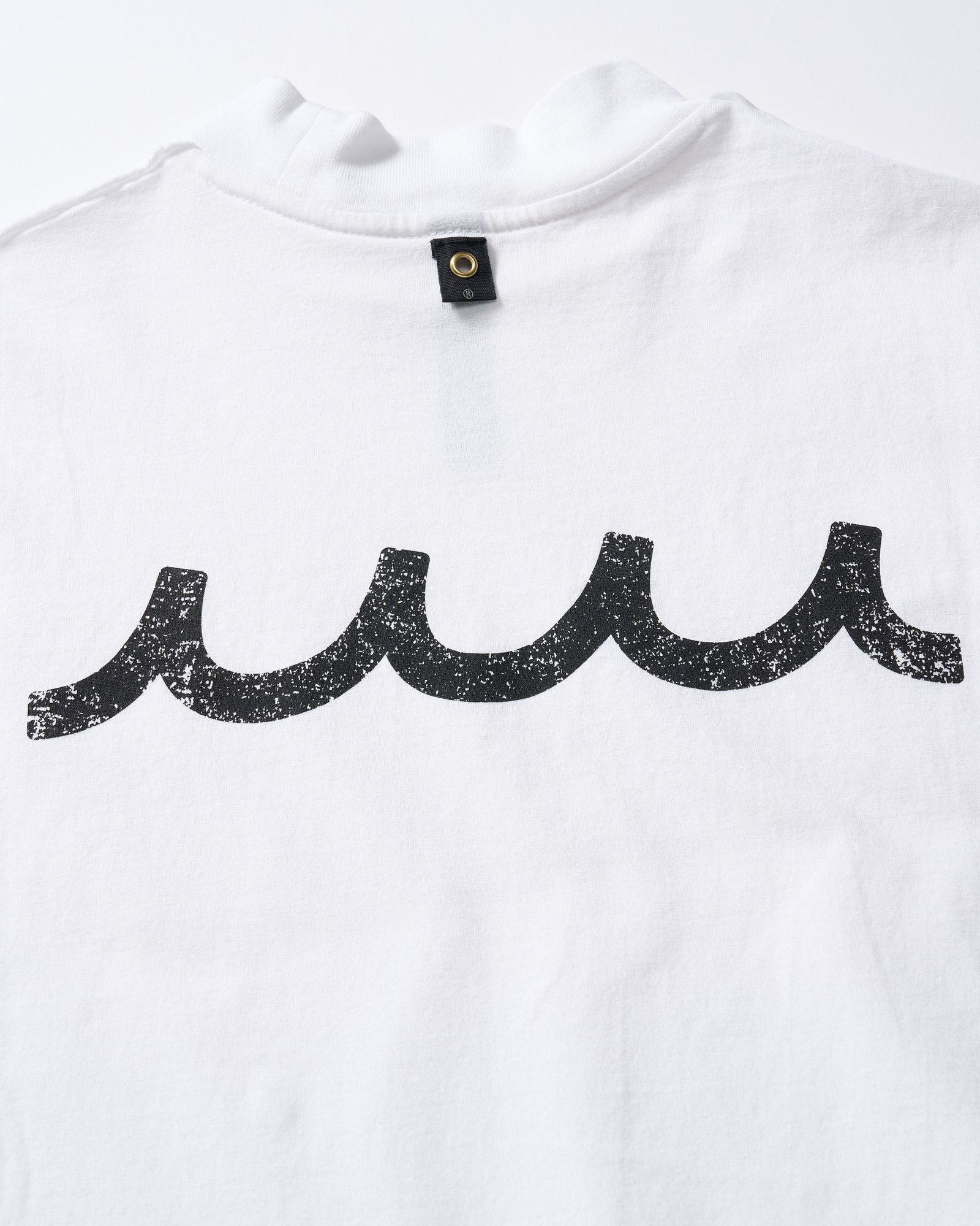 ☆先行予約☆ muta × wjk  / カットオフ モックネックシャツ / cut-off mock S/S(printed) / WHITE [704 mw03i]