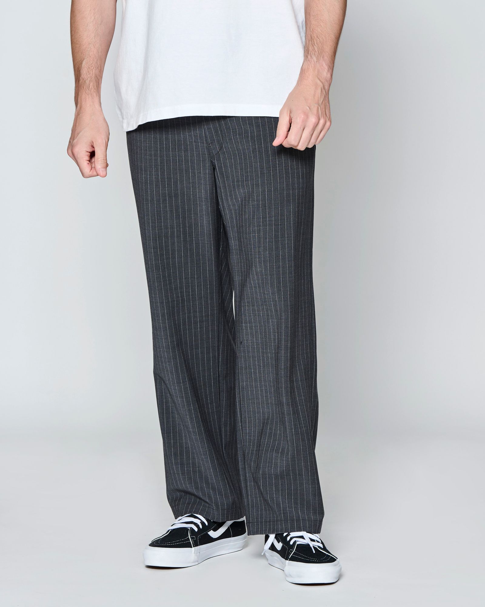 ☆先行予約☆ ストライプ トロピカルウール パンツ  /  Stripe Tropical Wool Pants / CHARCOAL 【PT2701】