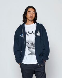 ☆先行予約☆muta MARINE × ACANTHUS  / スーベニアジップアップスウェットフーディー / ジップパーカー /  Souvenir Zip-up Hooded Sweatshirt / NAVY【MA2712】