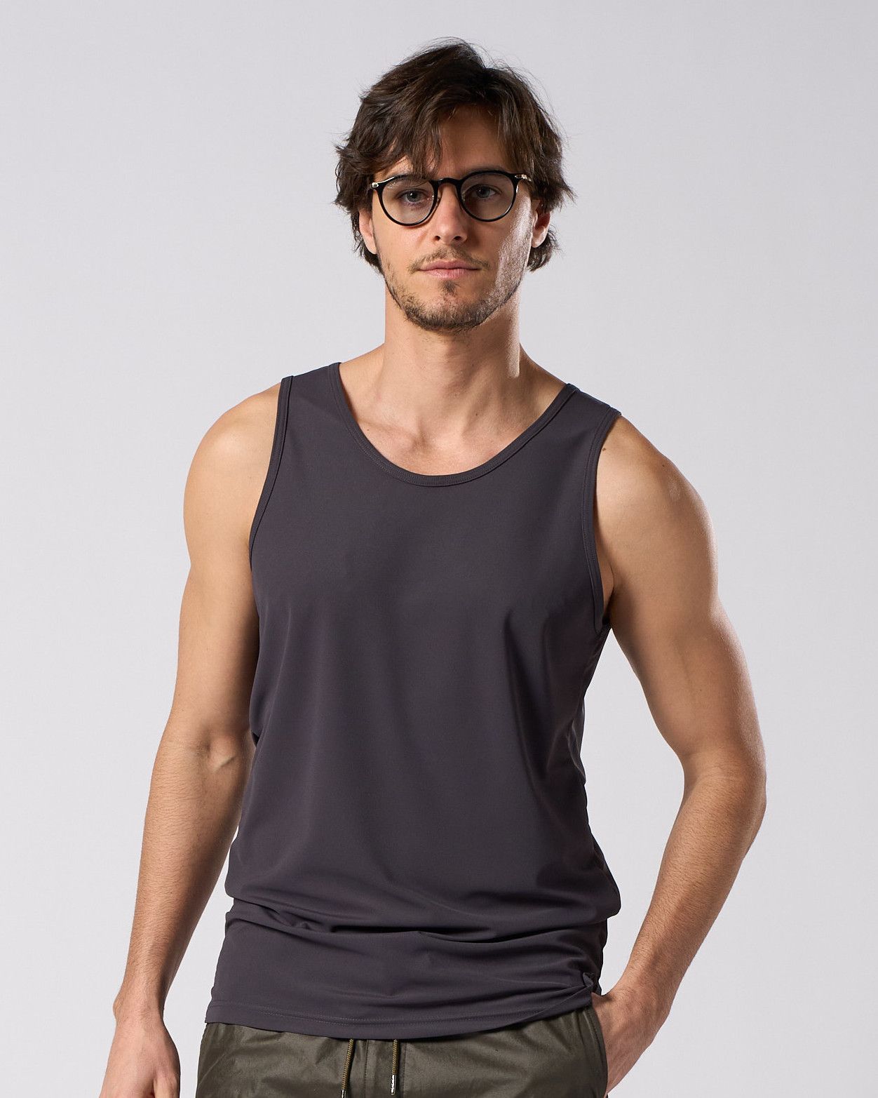 ☆先行予約☆ クールタンクトップ /  cool tank top / CHARCOAL[7133 pe55i]