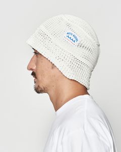 ☆先行予約☆muta MARINE × ACANTHUS  / メッシュニットバケットハット / Mesh Knit Bucket Hat / WHITE 【MA2624】