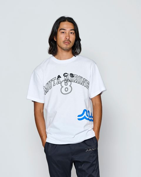 ☆先行予約☆muta MARINE × ACANTHUS  / マルチプリントTシャツ /  Multi Print Tee / WHITE【MA2715】