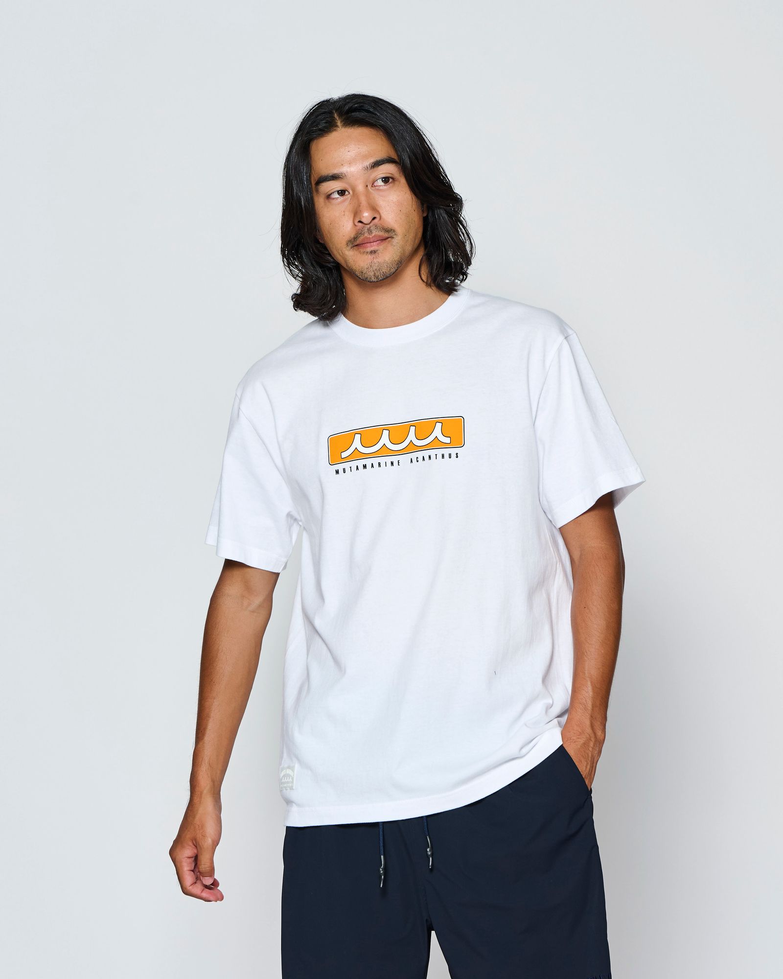 ☆先行予約☆muta MARINE × ACANTHUS  / ボックスロゴTシャツ /  Box Logo Tee / WHITE【MA2716】