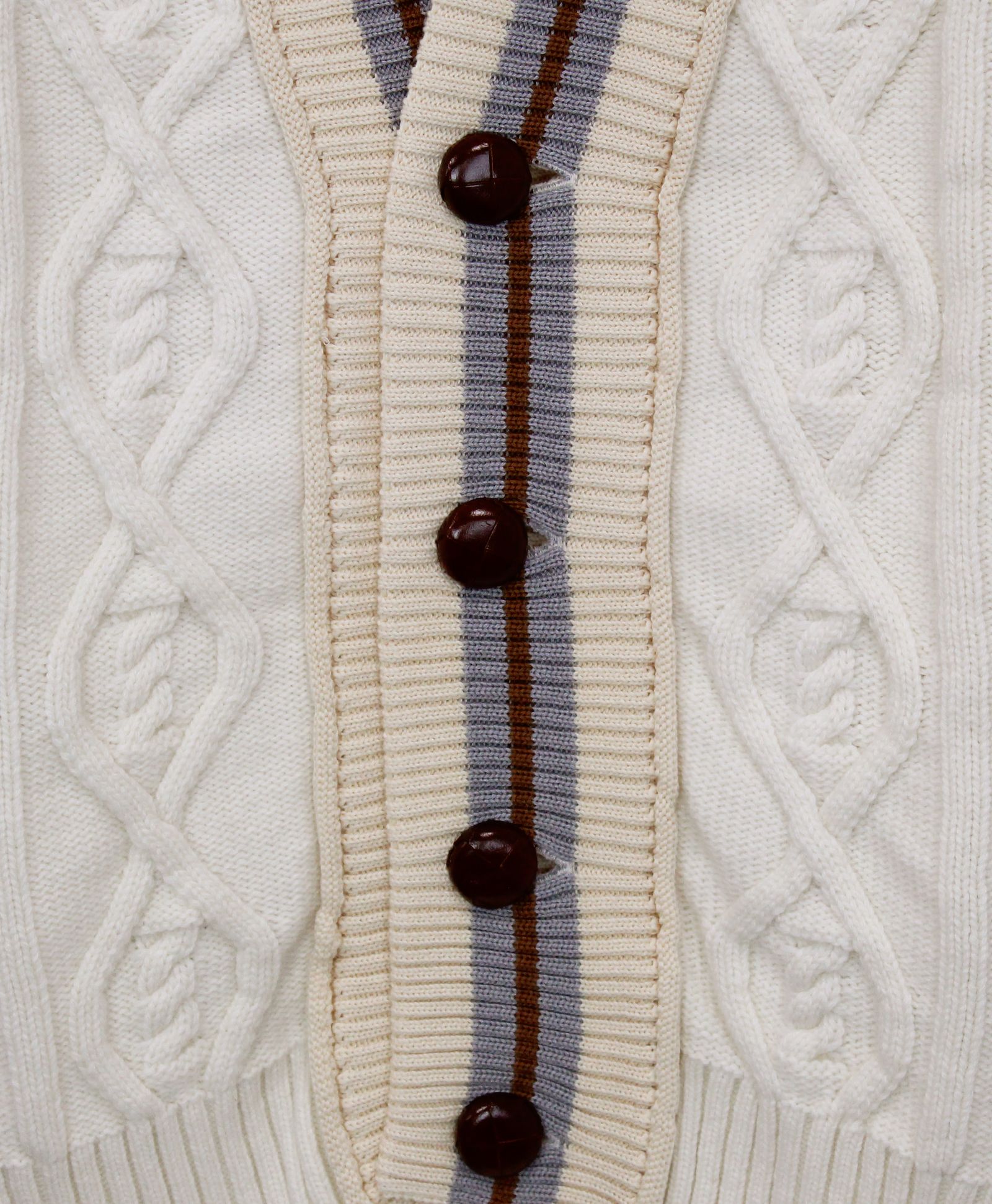 ニットカーディガン / NUMBER KNITWEAR / WHITE 【KCX 702】
