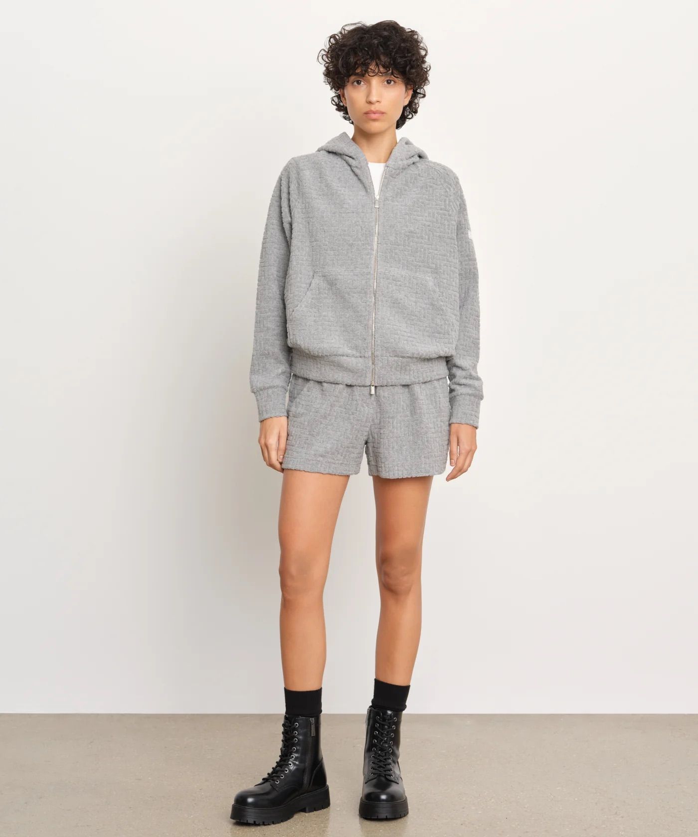 レディース / BIANCA ビアンカ /  パイルジップパーカー  / ライトグレー [LCKZ0471063588]