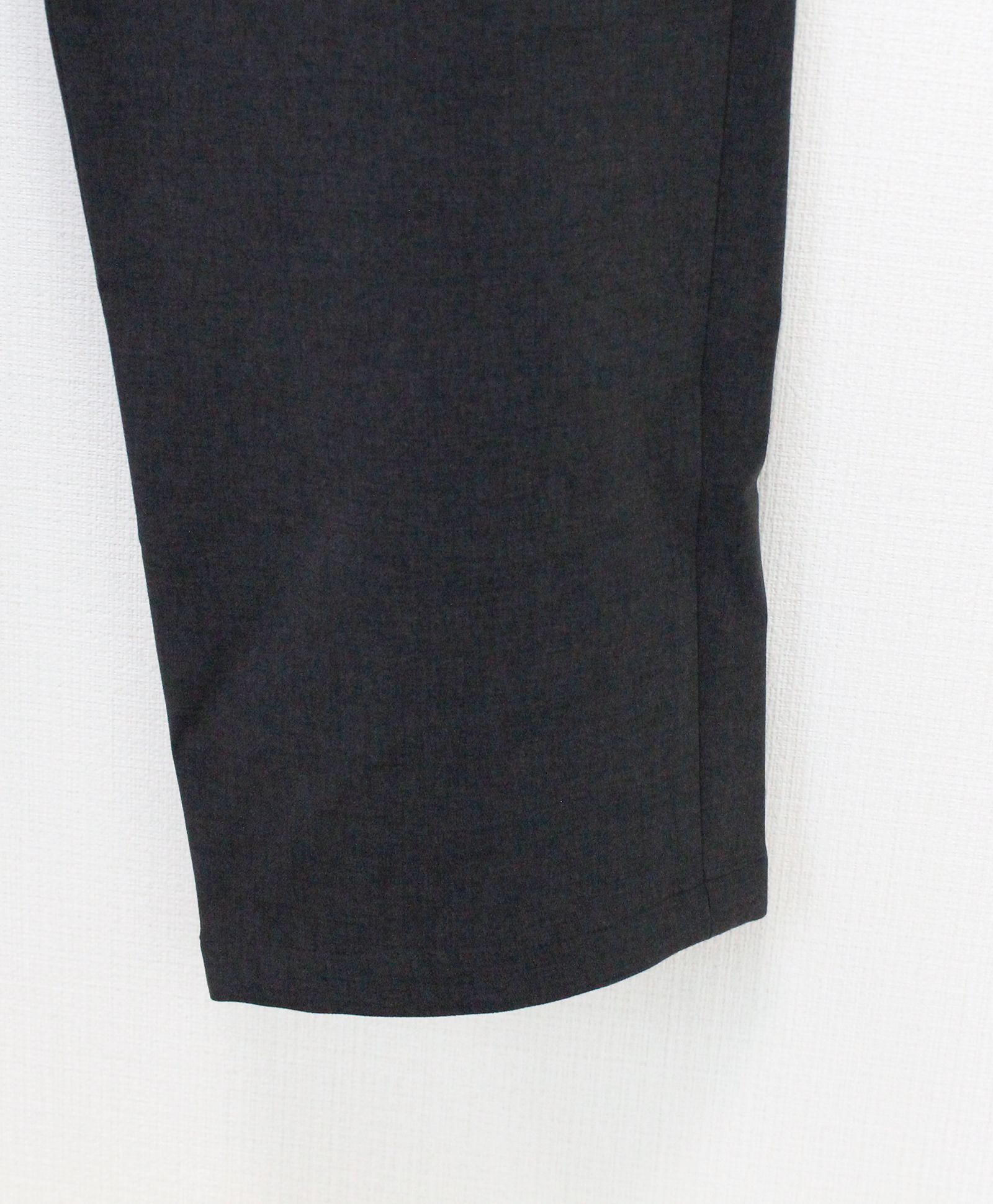 梳毛トップ調ダブルクロス リラックスワイドパンツ / チャコールグレー [66004]