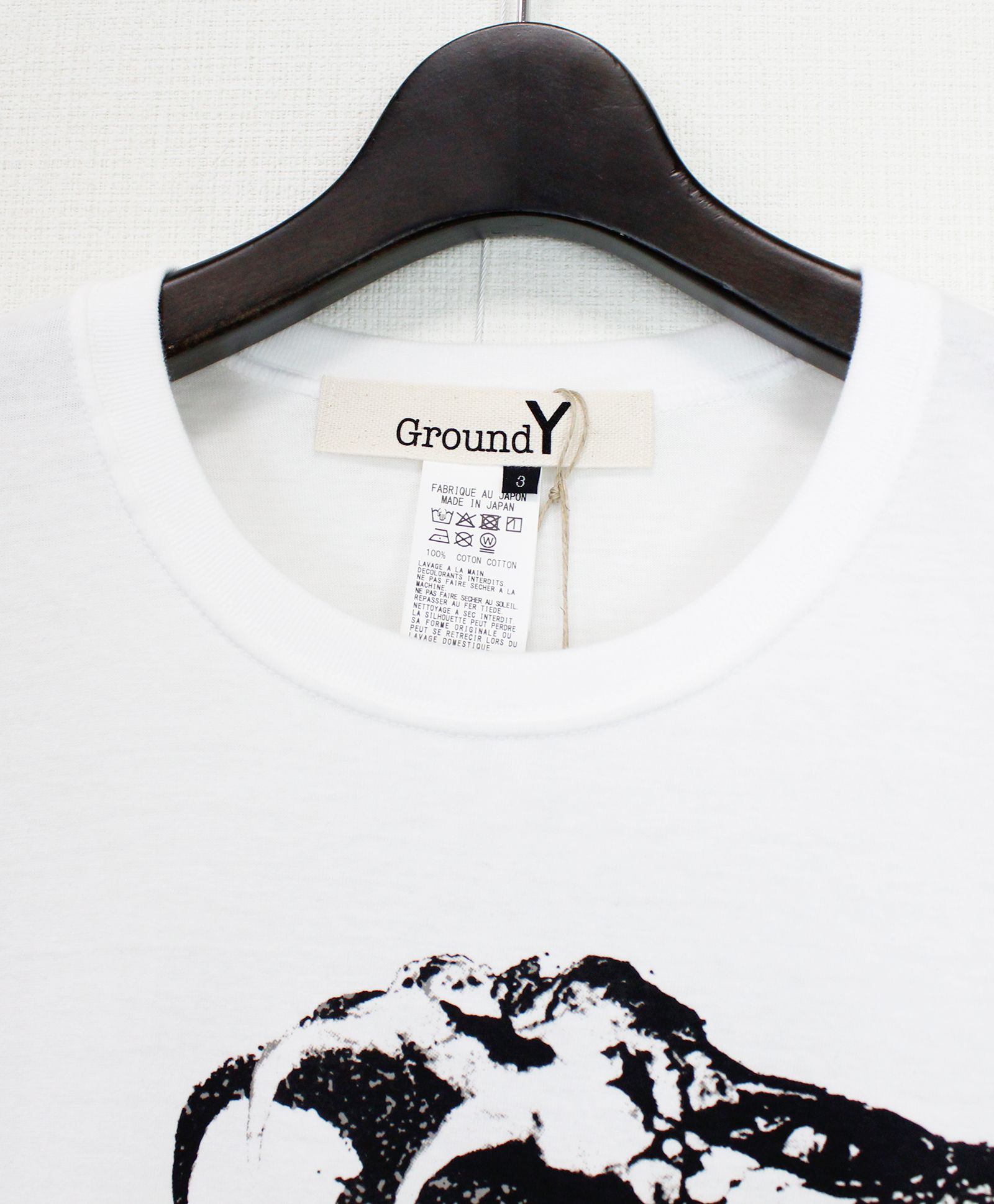 COTTON JERSEY SNAKE GRAPHIC T-SHIRT / WHITE [GL-T71-070-1-03]