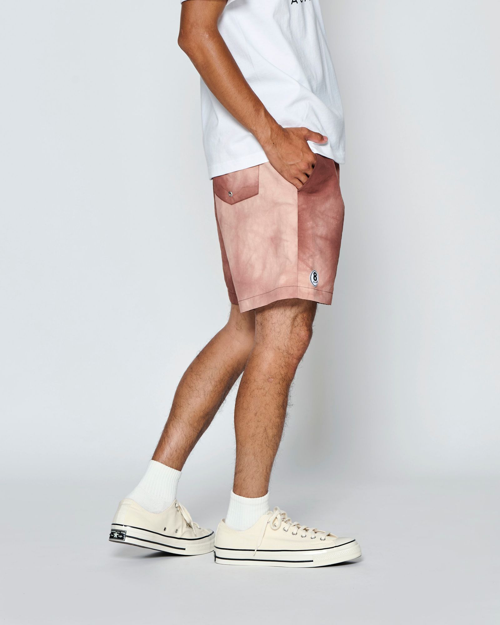 ☆先行予約☆muta MARINE × ACANTHUS  / Wネームロゴショーツ /  W-name logo S/S shorts / ORANGE 【MA2729】