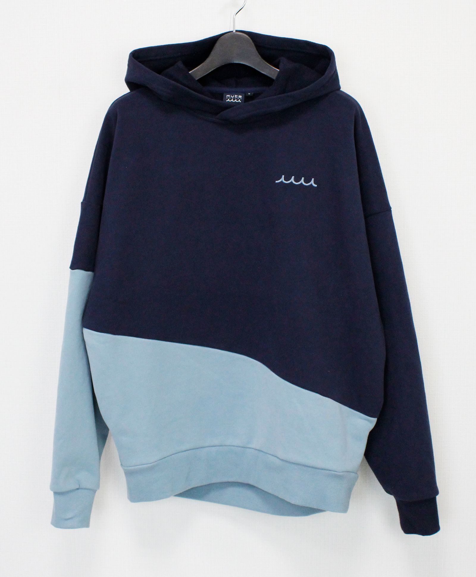 ユニセックス /  BIG プルオーバーパーカー (バイカラー) / ネイビー [MMSG-241215]