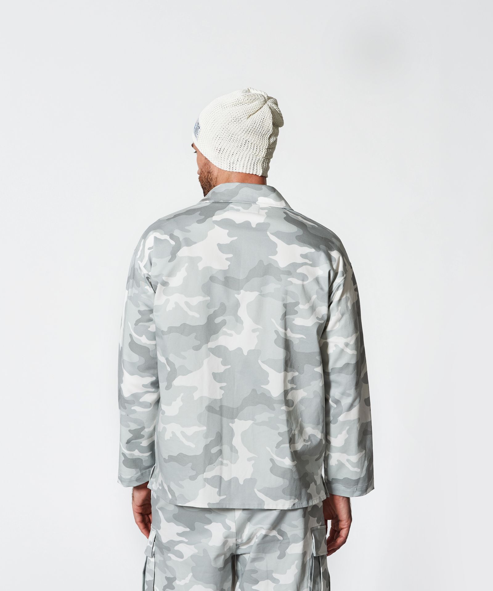 Military Shirt Jacket / ミリタリーシャツジャケット / WHITE CAMO【JK2501】