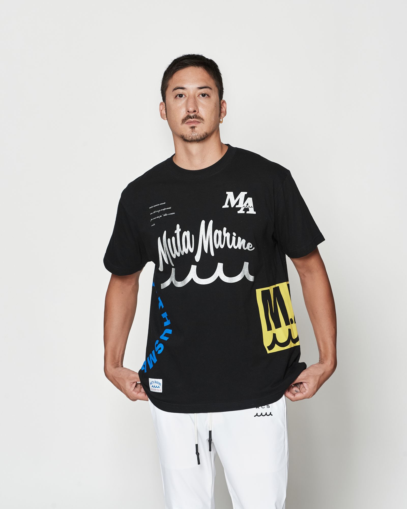 ☆先行予約☆muta MARINE × ACANTHUS  / テストプリントTシャツ  /  Test Print Tee / BLACK【MA2612】