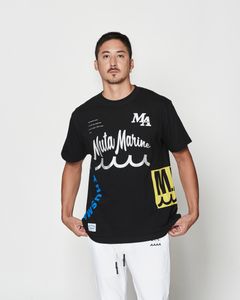 ☆先行予約☆muta MARINE × ACANTHUS  / テストプリントTシャツ  /  Test Print Tee / BLACK【MA2612】