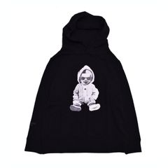 プルオーバーパーカー / SWALLOW HOODIE BABY / BLACK  [SLPP086]