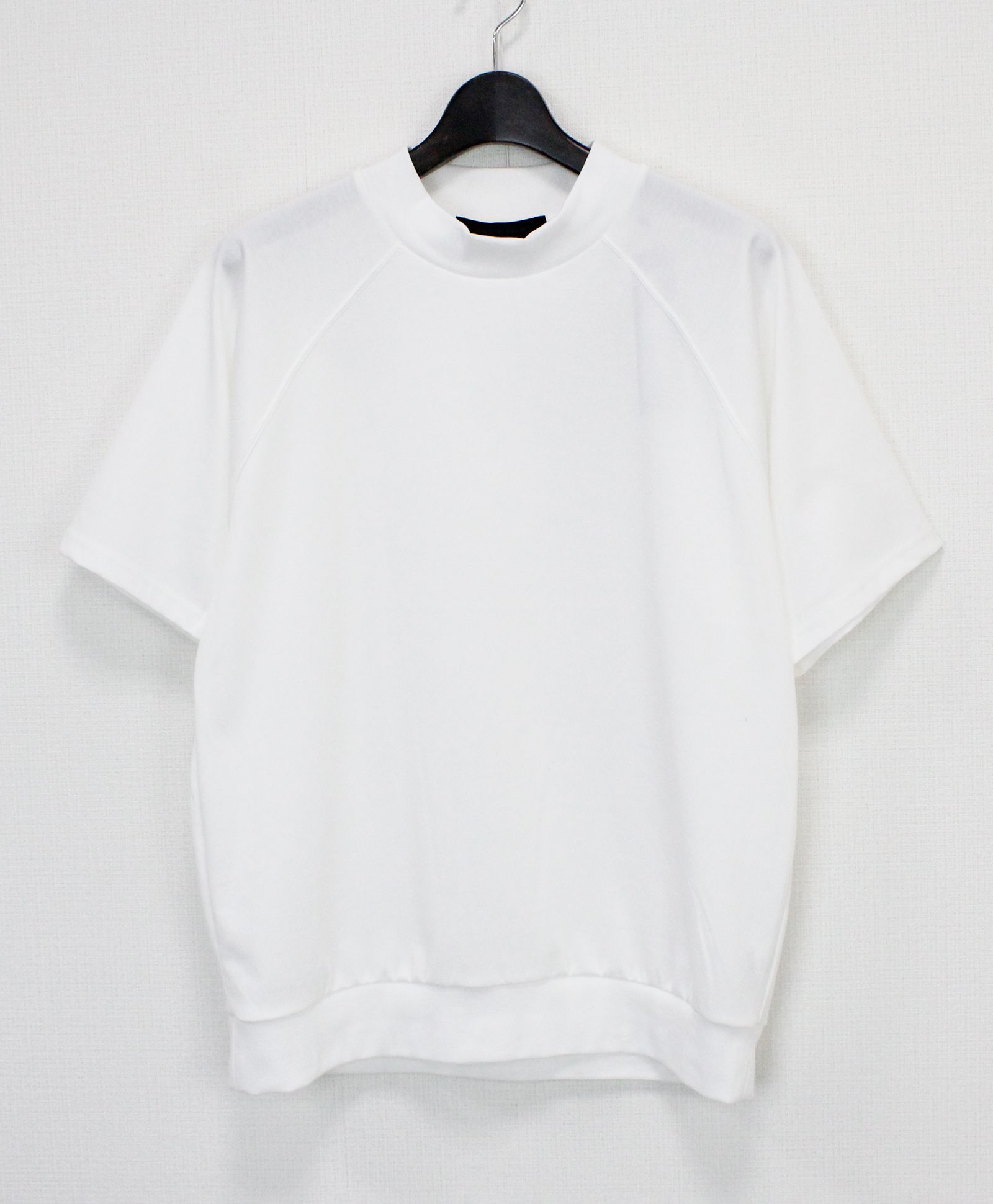 ICE PACK NYLON リバーニット モックネックラグランTee  / ホワイト [76006]