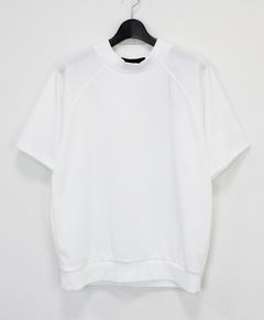 ICE PACK NYLON リバーニット モックネックラグランTee  / ホワイト [76006]