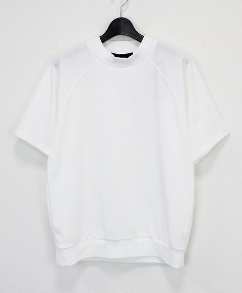 ICE PACK NYLON リバーニット モックネックラグランTee  / ホワイト [76006]