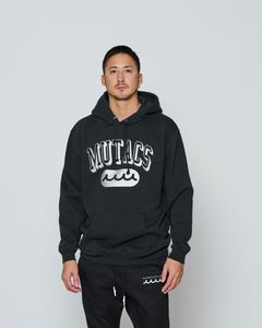 ☆先行予約☆ muta MARINE × ACANTHUS / カレッジロゴフーディー /パーカー / Shadow College Logo Hooded Sweatshirt / BLACK 【MA2660】