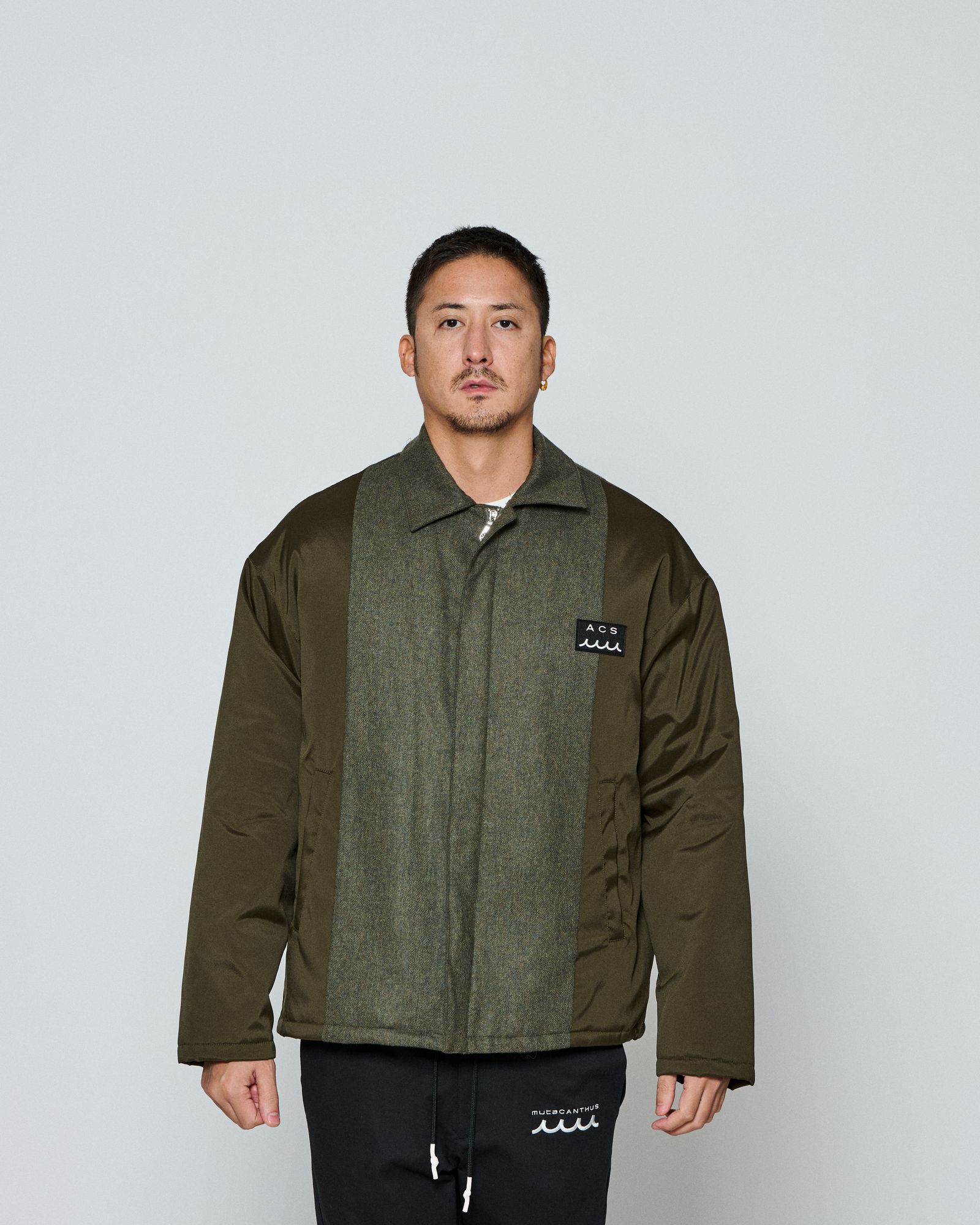 ☆先行予約☆ muta MARINE × ACANTHUS / コーチジャケット / Split Coach Jacket / KHAKI 【MA2651】