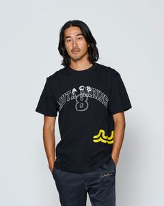 ☆先行予約☆muta MARINE × ACANTHUS  / マルチプリントTシャツ /  Multi Print Tee / BLACK【MA2715】