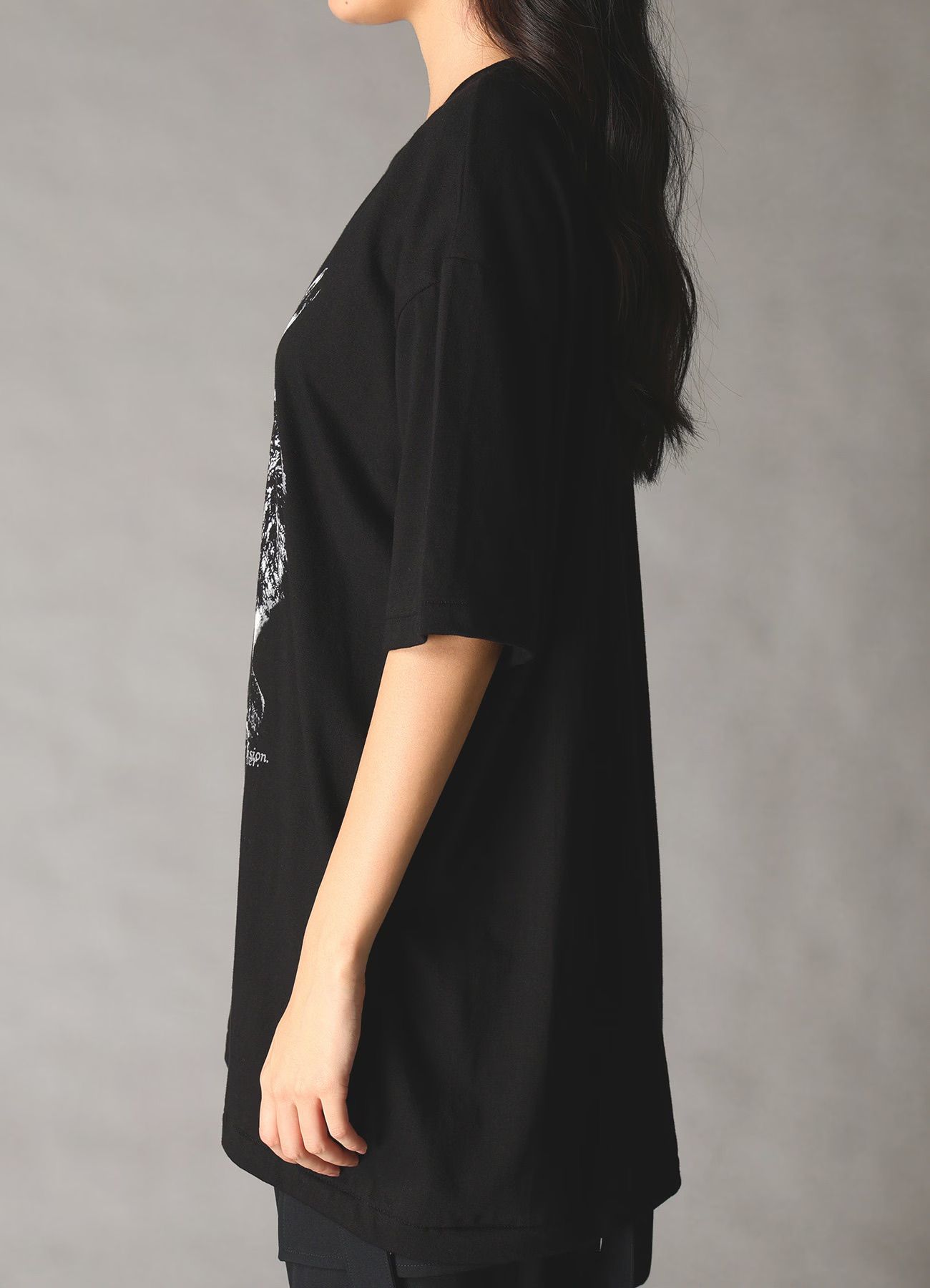 JERSEY RABBIT T-SHIRT / BLACK [GK-T75-070-2]