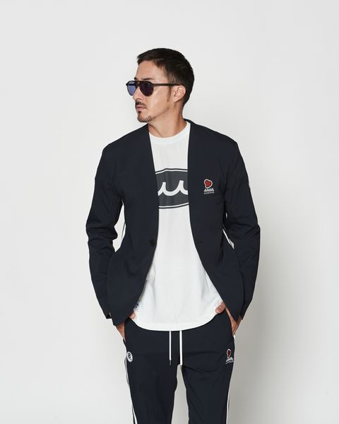 muta MARINE × ACANTHUS / スウィートノーカラージャケット / sweet no collar jacket / NAVY 【MA2625】